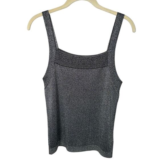 Splendid x Margherita Silver Sparkly Knit Sleeveless Top Women's Large - Picture 3 of 7